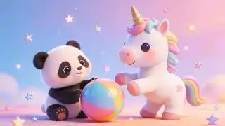 Игры и веселье с малышом-пандой и единорогом 🐼🦄 | Милая детская песенка для малышей #babypanda #b...