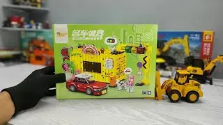 Unboxing Balok Susun Famous Cars || CONTAINER TAXI || By Sembo Block