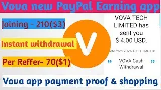 Vova new PayPal earning app (payment proof)