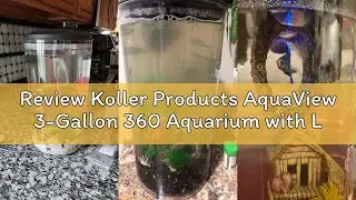 Review Koller Products AquaView 3-Gallon 360 Aquarium with LED Lighting (7 Color Choices) and Power