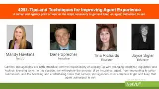 Tips and Techniques for Improving the Agent/Rep Experience Video Outline