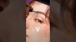 아이패드로 촉촉 물먹 수채화 느낌 뷔 그리기( BTS V drawing with iPad) | 시호림 Sihorim
