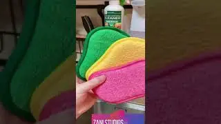 Amazing Durable Scourging Sponges/Cute Colors/Micro Fiber  /Household Items #shorts