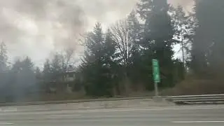 Car on fire near Costco in Kirkland, Washington