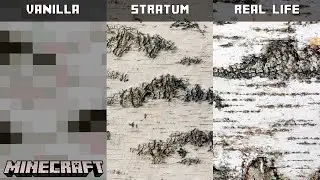 MINECRAFT TEXTURES - Vanilla VS Stratum 1024x VS Real Life