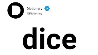 dice Meaning In English