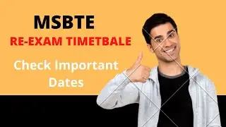 MSBTE | Re-Exam Form Filling Date | MSBTE RE-EXAM DATE |  Latest Circular