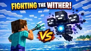Can I able to defeat Wither using Trident in minecraft bedrock #minecraft #minecraftchallenge 