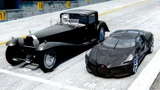 Bugatti La Voiture Noire vs Bugatti Type 41 Royale at Top Gear Track