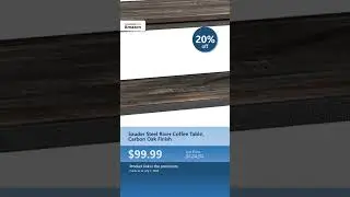 Sauder Steel River Coffee Table, Carbon Oak Finish