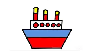 How To Draw A Kawaii Ship #shipdrawing #ship #easykidsdrawing #easy #veryeasydrawing