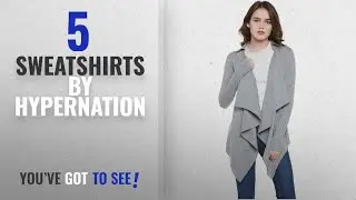 Top 10 Hypernation Sweatshirts [2018]: Hypernation Grey Color Cotton Waterfall Shrug For Women