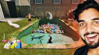 NOW I AM POOL CLEANER 😄\\POOL CLEANING SIMULATOR #1