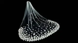 WV339 3D Floral Cathedral Bridal Veil Shop Online #weddingveil #bridalveil #veil #veils