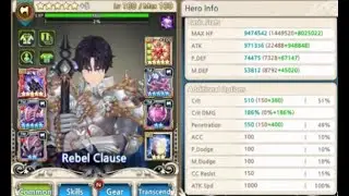 [King's Raid] Rank 1 Champ PvP with Rebel Clause