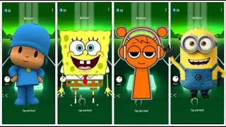 Pocoyo 🆚 SpongeBob 🆚 Sprunki 🆚 Minion - Tiles hop | Coffin dance meme song (COVER)