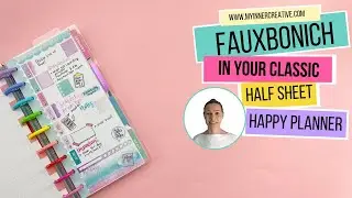 Pastel Fauxbonichi Set up in my Happy Planner Classic Half Sheet