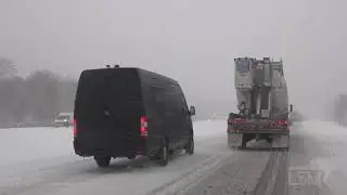 11-12-19 Austinburg, OH - I-90 Intense Lake Effect Snow leads to Traffic Issues - Accidents - Aerial