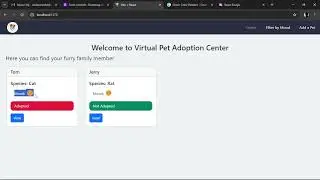 Virtual Pet Adoption Center ( MERN App Preview )