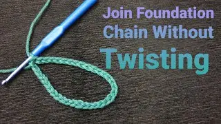 Join Foundation chain without twisting. #crochet #crocheting #crochettips