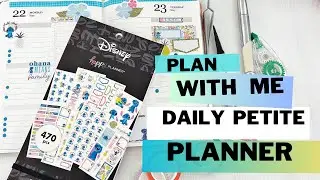 PLAN WITH ME IN THE ERIN CONDREN DAILY PETITE PLANNER | DISNEY HAPPY PLANNER STICKERS | WEEK PREP!