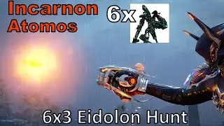 Incarnon Atomos 6x3 (Warframe, 18 Eidolons in 1 Night, Unairu Wisp DPS Volt POV, Duviri)