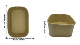 🥗 750ml Kraft Rectangle Salad Bowl | Eco-Friendly Takeaway Packaging