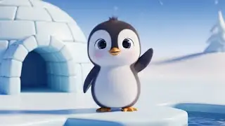 Baby Penguin Waddle Song 🐧 | Fun Animal & Movement Song for Kids | Nursery Rhymes for Children