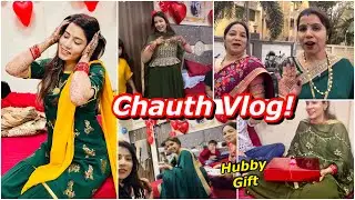 My CHAUTHi Vlog🥹 Pehli Baar Maike wale aaye Sasural | Husband Gave Welcome GIFT 🎁😳 | Sejal