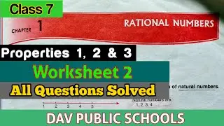 DAV class 7 maths chapter 1 worksheet 2 - all questions