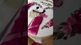 Wedding  customized embroidery hoopart 😍/ weddinggift  #trendingshorts #embroideryhoop #youtube