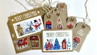 🎄 Быстрые и простые праздничные бирки для подарков / Карточки для записей / Идеи рождественских о...