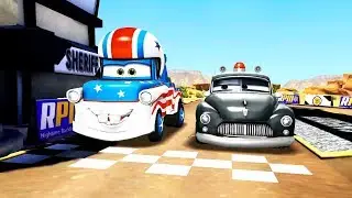 Şimşek McQueen ve Örümcek Adam Sheriff'in Pistinde Yeni Yarışlara Katılıyor