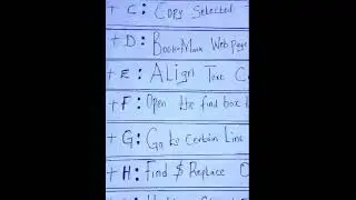 Amazing Handwritten Computer Control Shortcut Keys from (A-Z) #26keys👩‍💻🔥