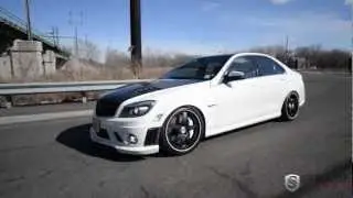 Strasse Forged Wheels Mercedes-Benz C63 AMG Video. Burnouts in the city