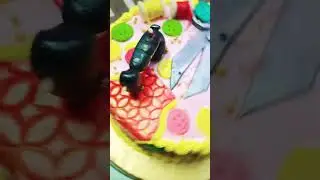 # sewing machine theme cake design ##