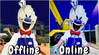 Ice Scream Old Offline Version And New Online Version Full Gameplay