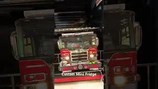 Custom Print Vinyl Wrap On Mini Fridge Fire Engine - A Unique Twist!