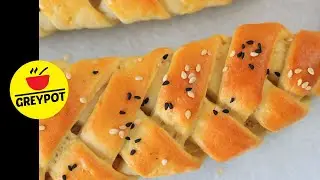 Chicken Bread | How to make delicious braided Chicken Bread at Home? | Homemade Rose Bun Recipe