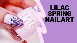 lilac purple spring nail art tutorial