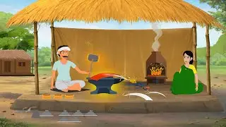 गरीब लोहार का जादुई हथौड़ा | Hindi cartoon | moral story | Hindi kahani | Cartoon story
