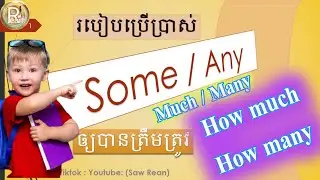របៀបប្រើប្រាស់ some / any / much / many / how much/ how many in English grammar