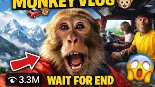 Monkey vlog AI video create  #ai #viral #shorts #tranding #views #1million #1crorelove 
