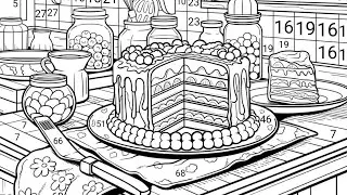 024. Relaxing Coloring - Cake in the Kitchen