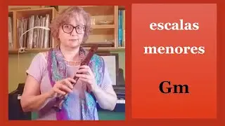 Escalas na Flauta Doce Contralto: sol menor eólio e dórico