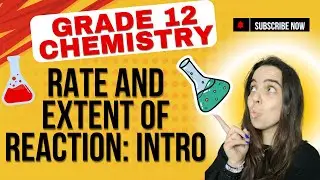 Rate and extent of reaction grade 12 Chemistry INTRODUCTION