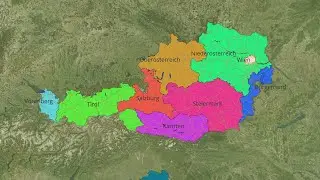 Population distribution in Austria (1950 -- 2022)