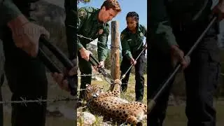 Brave Rangers Rescue Bobcat From Deadly Fence Trap! #wildlife #rescue #animals