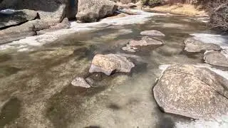 Arriving at a very wet creek Tuesday