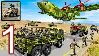 US Army Truck 3D Military - Pick up the souldiers dan drop to the training center - Android Gameplay